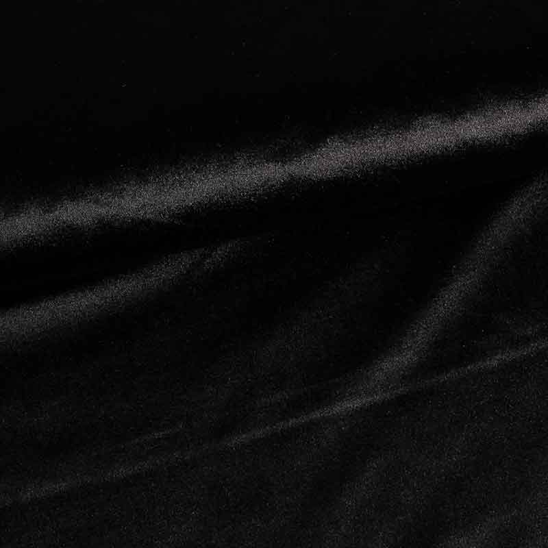 Glänzender Stretch-Samtstoff schwarz