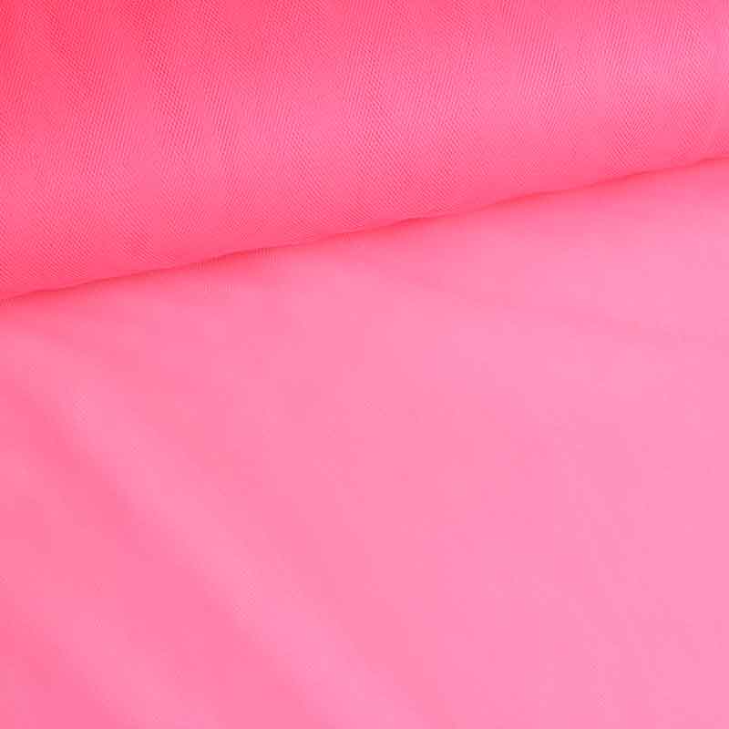 Weicher Brauttüll 3 Meter breit fluoreszierend rosa
