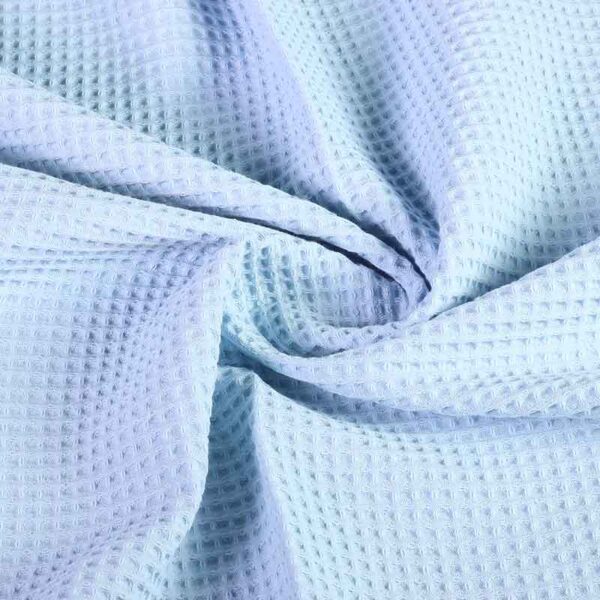 Waffel Baumwolle babyblau