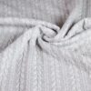 Kabelstoff Jacquard-Jersey hellgrau melange