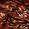 Stretch-Stoff Satin matt Zebra Rost