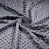 Minky Fleecestoff Nietenjacquard anthrazit