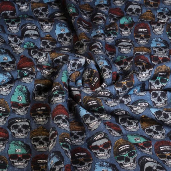 Jogging Alpin Fleece Digital Skull Blau