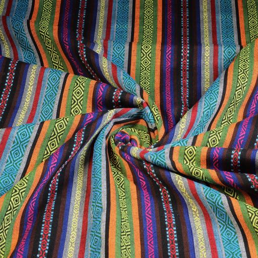 Mexico Stoff mehrfarbig Aqua/Violett