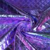 Metallic-Stoff Karo 2-farbig blau/violett