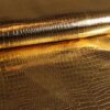 Lederimitat Krokodil gold