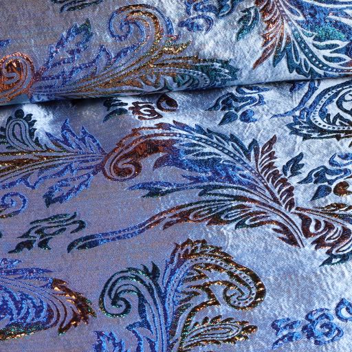 Brokat / Jaquard Fantasy blau