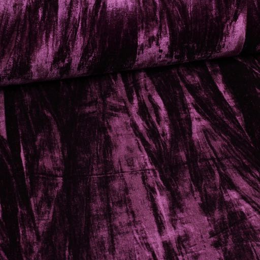 Glänzender Stretch-Samt/Velours Plissee Lila