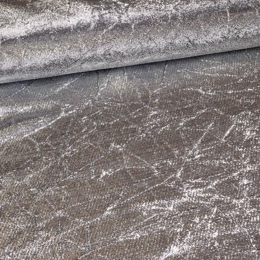 Lurex Stoff geknittert Silber