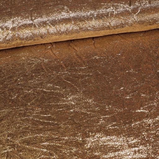Lurex Stoff geknittert Gold