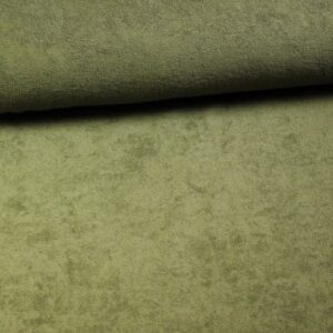 Stretch Frottee Armee grün