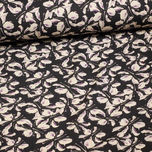 Leinen Viskose bedruckte Blumen 4