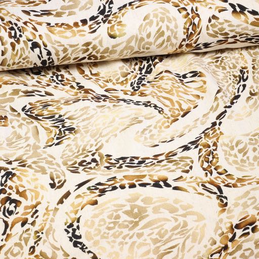 Leinen Viskose bedruckte Blumen 5