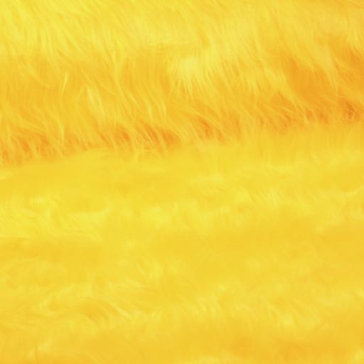 Langhaariger Kunstpelz / Plüsch gelb