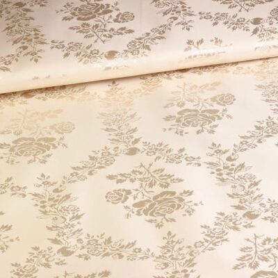 Satinjacquard Rosen champagne