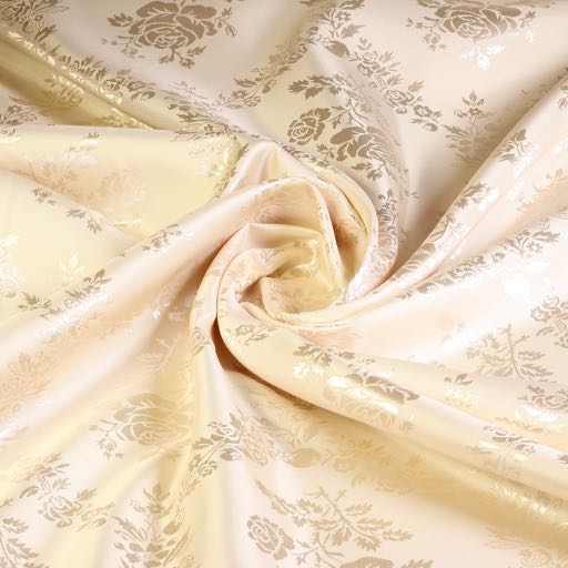 Satinjacquard Rosen champagne