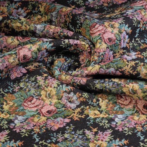 Gobelin kleine Blume Stoff gold