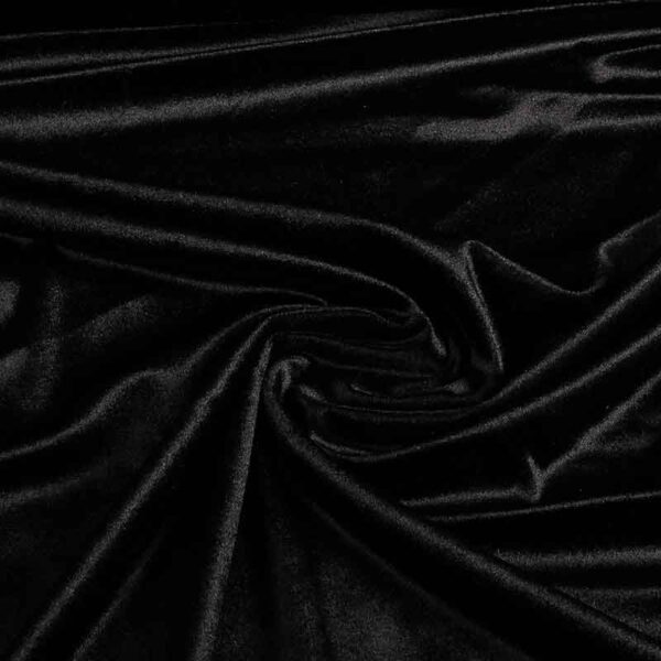 Glanz-Stretch-Velvet schwarz