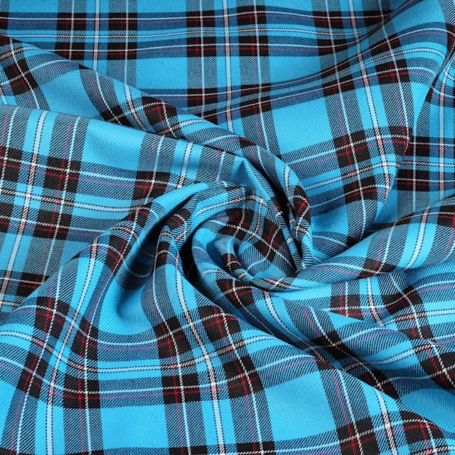 Schottischer Stoff aqua