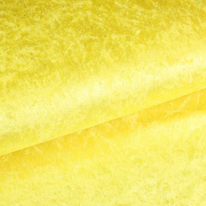 Velours de Panne Stoff gelb