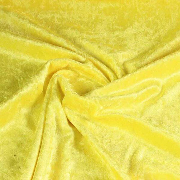 Velours de Panne Stoff gelb