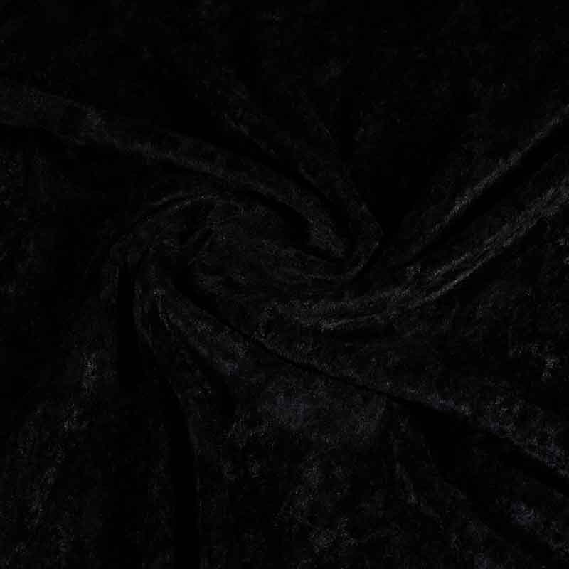 Velours de Panne schwarz