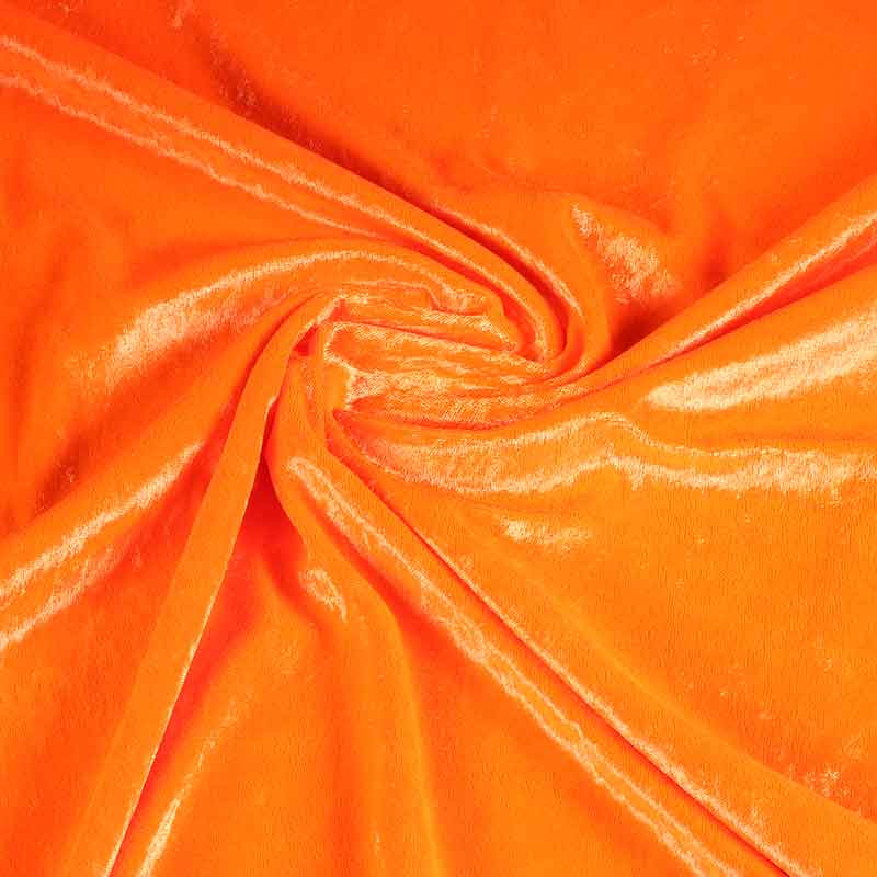 Velours de Panne fluor orange