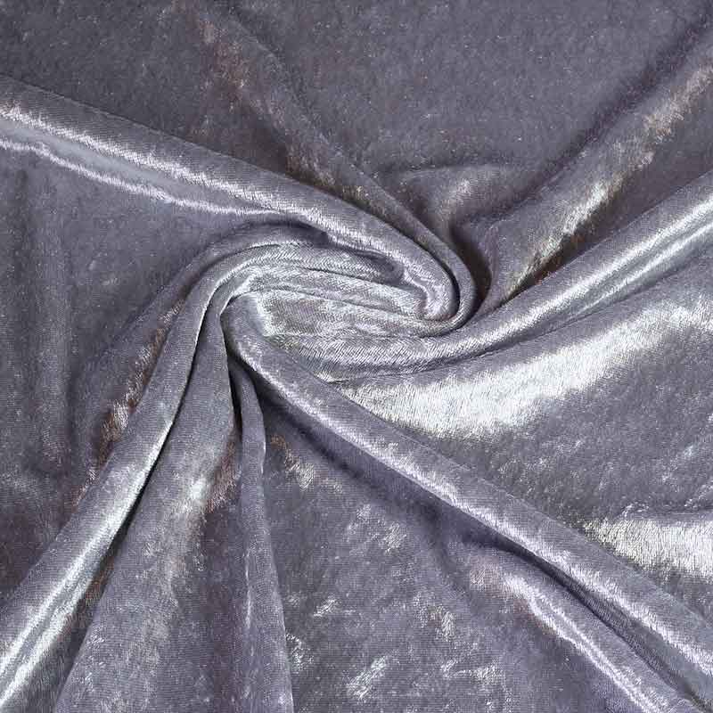 Velours de panne silber