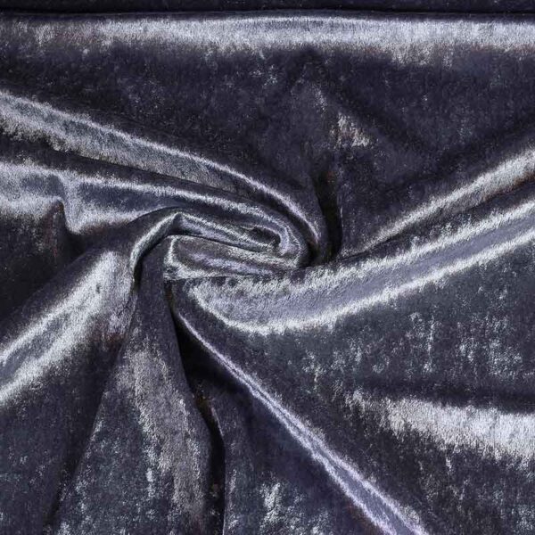 Velours de Panne Stoff anthrazit