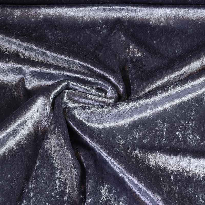 Velours de Panne Stoff anthrazit
