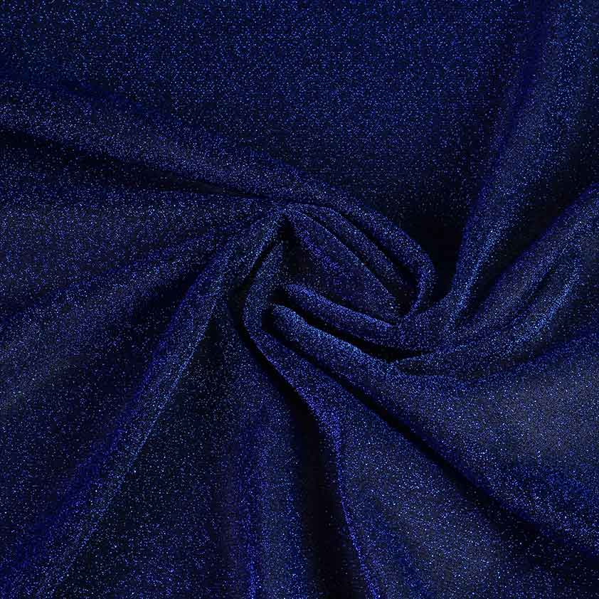 Tricot-Stoff Lurex kobalt