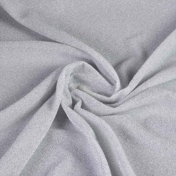 Tricot-Stoff Lurex hellsilber