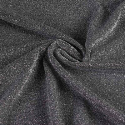Tricot-Stoff Lurex dunkelsilber