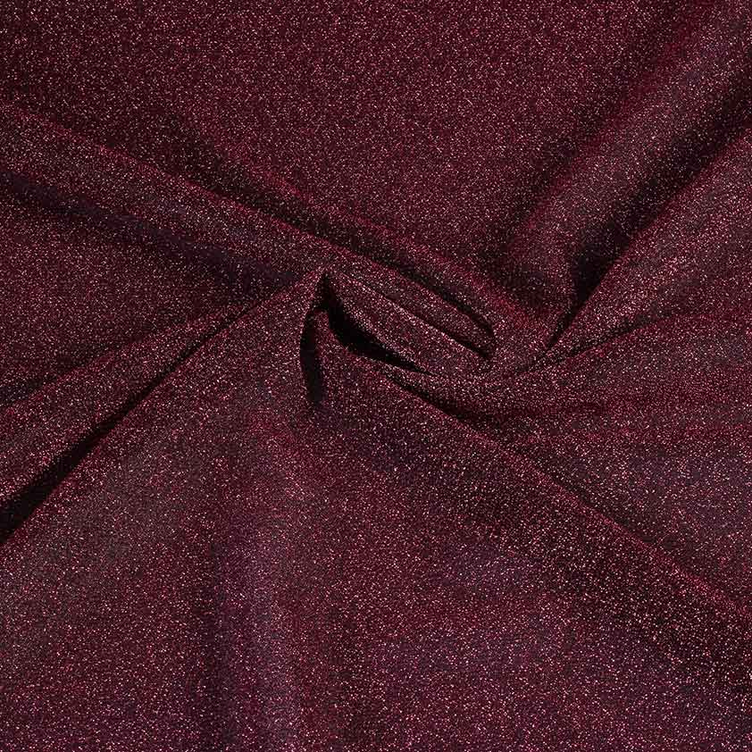 Tricot-Stoff Lurex Rosa