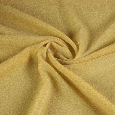 Tricot-Stoff Lurex ockergelb