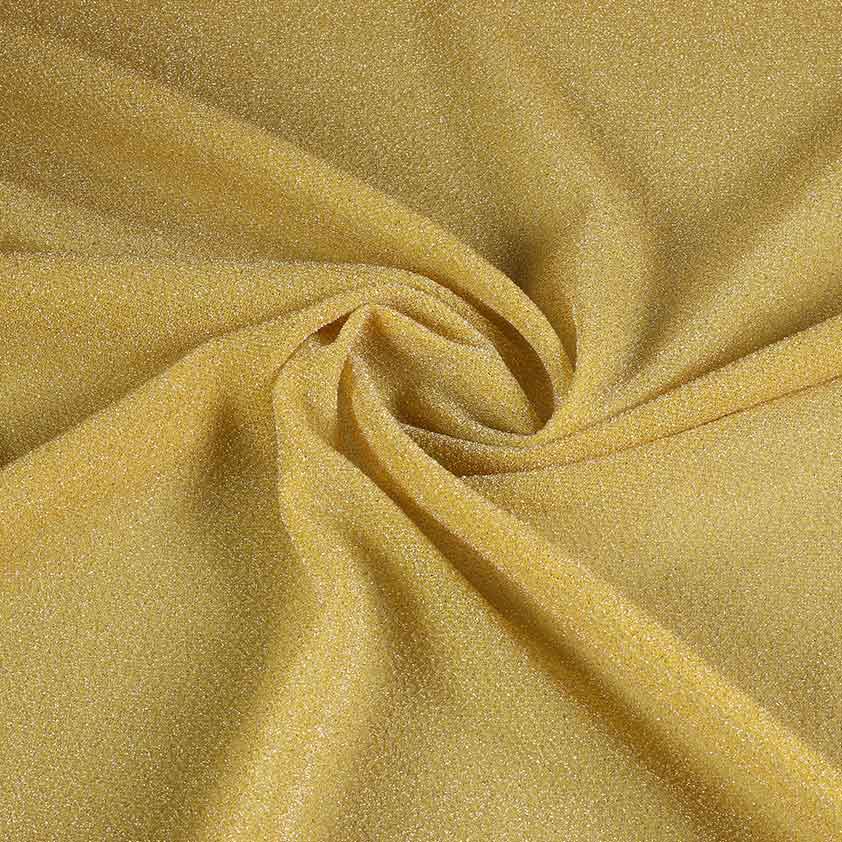 Tricot-Stoff Lurex ockergelb
