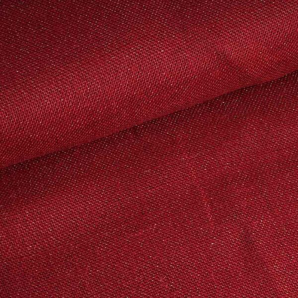 Jute Lurex Stoff rot
