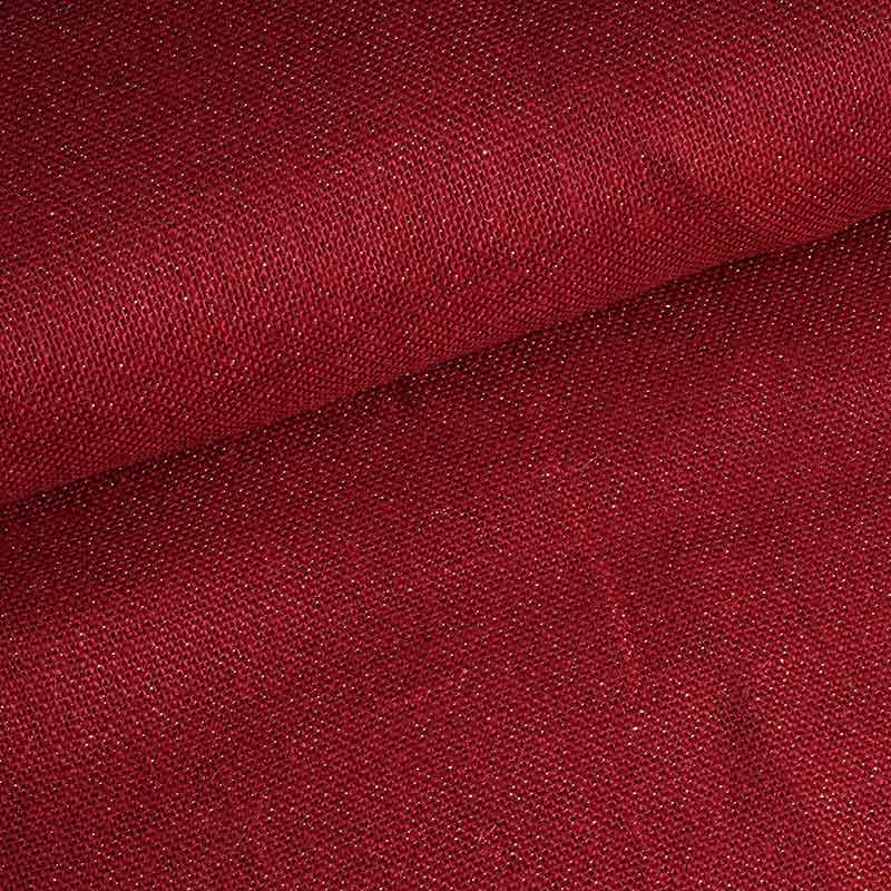 Jute Lurex Stoff rot