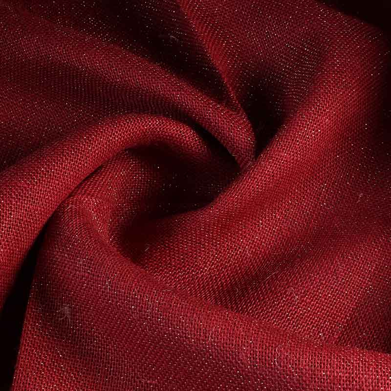 Jute Lurex Stoff rot