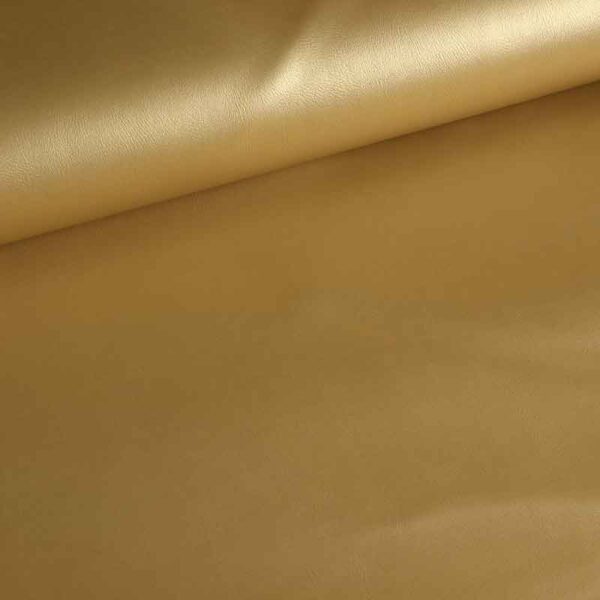 Kunstleder stoff gold