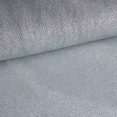Metallic-Tüll silber