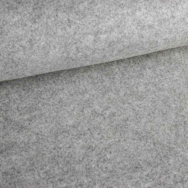 Filzstoff 2mm grau melange