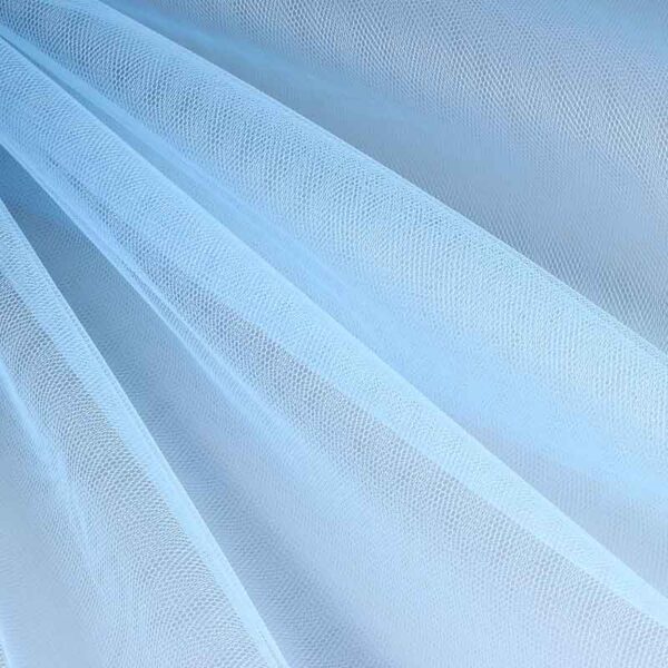 Tüll flammhemmend babyblaue