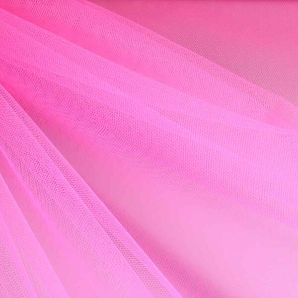 Tüll brandverzögernd fluor rosa