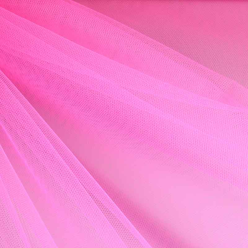 Tüll brandverzögernd fluor rosa
