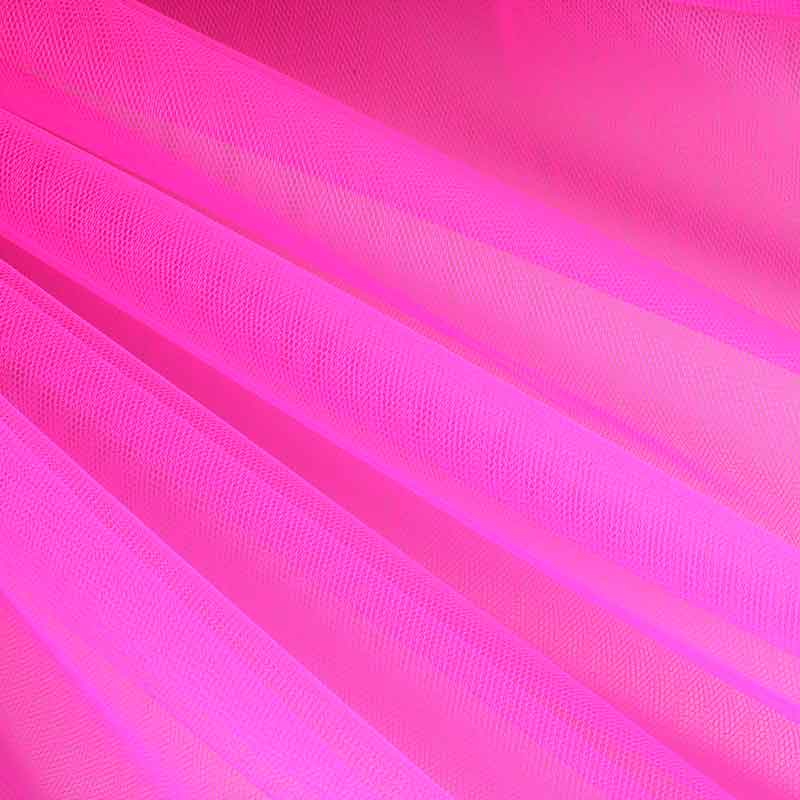 Tüll brandverzögernd fluor felrosa