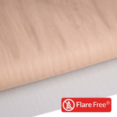 Tüll brandverzögernd beige