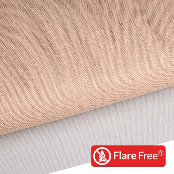 Tüll brandverzögernd beige