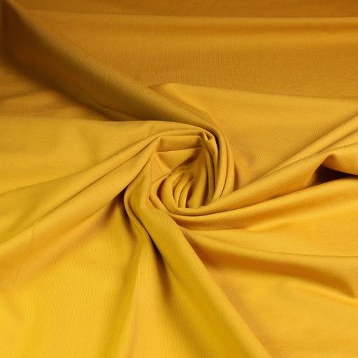 Tricot Stoff Ockergelb
