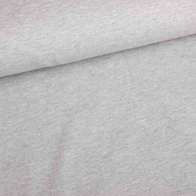 Tricot-Stoff mittelgrau melange